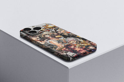 Luffy And The All Straw Hats | One Piece 3D Printed Anime Phone Case