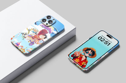 Luffy & Straw Hats In Egg Head Adventure | One Piece 3D Printed Anime Phone Case