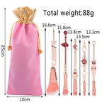 Naruto Gaara Anime Makeup Brush Set, Akatsuki Kunai Sharingan Cosmetic Brushes with Storage Bag