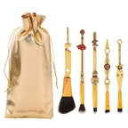 Naruto Gaara Anime Makeup Brush Set, Akatsuki Kunai Sharingan Cosmetic Brushes with Storage Bag