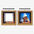 Tableau décoratif lumineux en bois massif Luffy/Ace, petite veilleuse, cadre photo, tableau décoratif.
