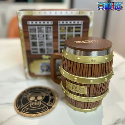 One Piece Mug Ace Luffy Sabo Wine Barrel Cup